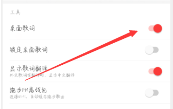 网易云音乐手机屏幕歌词设置方法