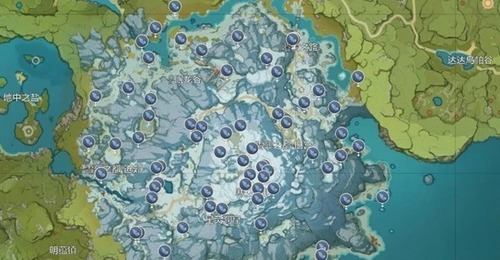 原神星银矿石采集路线分布图
