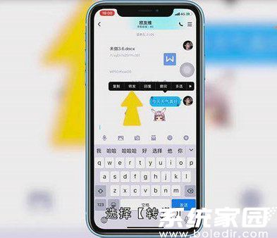 消息转发界面示意图